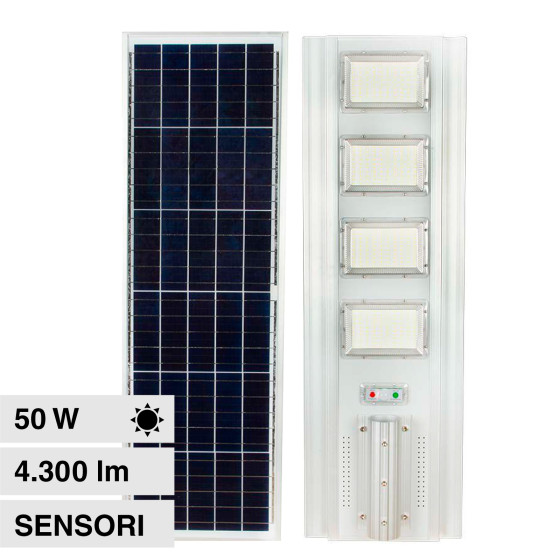 VT-40401ST Lampada Stradale 50W Pannello Solare IP65 V-Tac VT-40401ST Lampada Stradale 50W Pannello Solare IP65 V-Tac