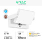 Immagine 4 - V-Tac VT-11020S Lampada LED da Muro Ruotabile 17W SMD Sensore PIR di Movimento IP65 Applique Colore Bianco - SKU 2938 / 2939