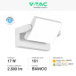 Immagine 4 - V-Tac VT-11020 Lampada LED da Muro Ruotabile 17W SMD IP65 Applique Colore Bianco - SKU 2934 / 2935