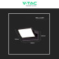 Immagine 7 - V-Tac VT-11020 Lampada LED da Muro Ruotabile 17W SMD IP65 Applique Colore Nero - SKU 2936 / 2937