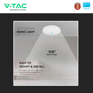 VT-8066RD Plafoniera LED Rotonda 25W SMD Chip Samsung V-Tac