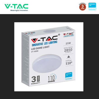 VT-8066RD Plafoniera LED Rotonda 25W SMD Chip Samsung V-Tac