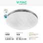 Immagine 2 - V-Tac Gallery VT-8403 Plafoniera LED Rotonda 20W/40W SMD CCT 3in1 Ondulata Cielo Stellato Dimmerabile Telecomando - SKU 2114601