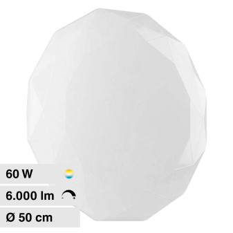 V-Tac Gallery VT-8557 Plafoniera LED Rotonda 30W/60W SMD CCT 3in1 Diamante...