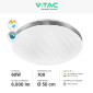 Immagine 2 - V-Tac Gallery VT-8503 Plafoniera LED Rotonda 30W/60W SMD CCT 3in1 Ondulata Cielo Stellato Dimmerabile Telecomando - SKU 2114611