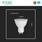 Immagine 8 - V-Tac VT-227D Lampadina LED GU10 6W Faretto Spotlight SMD Chip Samsung Dimmerabile - SKU 21195 / 21196 / 21197