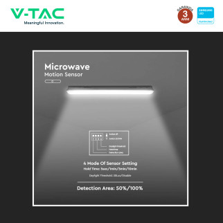 VT-120136S Tubo LED Plafoniera 36W Samsung SMD IP65 V-Tac