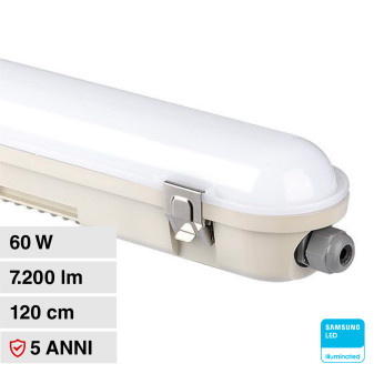 V-Tac VT-120060 Tubo LED Plafoniera Linkabile 60W Lampadina SMD Chip Samsung...