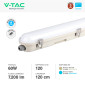 Immagine 4 - V-Tac VT-120060 Tubo LED Plafoniera Linkabile 60W Lampadina SMD Chip Samsung IP65 120cm - SKU 20473 / 20474