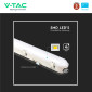 Immagine 9 - V-Tac VT-120060 Tubo LED Plafoniera Linkabile 60W Lampadina SMD Chip Samsung IP65 120cm - SKU 20473 / 20474