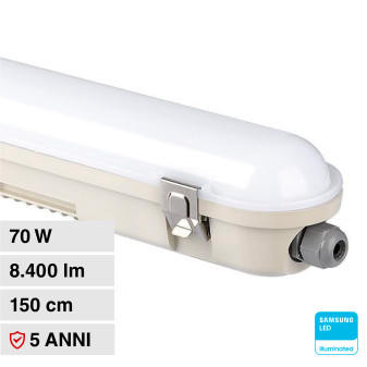 V-Tac VT-150070 Tubo LED Plafoniera Linkabile 70W Lampadina SMD Chip Samsung...