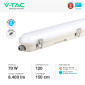 Immagine 4 - V-Tac VT-150070 Tubo LED Plafoniera Linkabile 70W Lampadina SMD Chip Samsung IP65 150cm - SKU 20475 / 20476