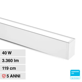VT-7-40 Lampada LED a Sospensione 40W SMD Chip Samsung V-Tac