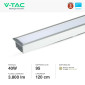 Immagine 3 - V-Tac VT-7-41 Lampada LED ad Incasso 40W SMD Linear Light Grigia con Chip Samsung - SKU 21380