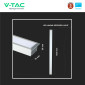 Immagine 7 - V-Tac VT-7-41 Lampada LED ad Incasso 40W SMD Linear Light Grigia con Chip Samsung - SKU 21380