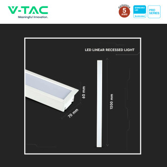 VT-7-41 Lampada LED ad Incasso 40W SMD Samsung V-Tac Pro