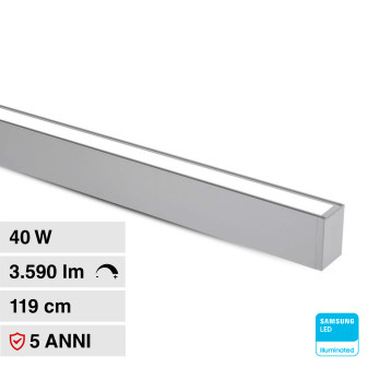 V-Tac VT-7-43 Lampada LED a Sospensione Linkabile 40W UGR ≤19 SMD Chip...