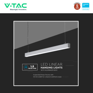 VT-7-43 Lampada LED a Sospensione 40W SMD Chip Samsung V-Tac