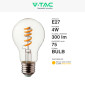 Immagine 2 - V-Tac VT-2164 Lampadina LED E27 4W Bulb A60 Goccia Filament in Vetro Trasparente - SKU 217336