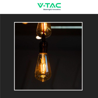 VT-1966 Lampadina LED E27 6W Bulb ST64 Filament Vetro V-Tac
