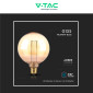 Immagine 6 - V-Tac VT-2195 Lampadina LED E27 4W Globo G125 Art Filament Vetro Ambrato - SKU 217475