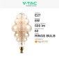 Immagine 2 - V-Tac VT-2188D Lampadina LED E27 8W S200 Smoky Filament Dimmerabile Vetro Ambrato Oscurato - SKU 217465