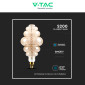 Immagine 6 - V-Tac VT-2188D Lampadina LED E27 8W S200 Smoky Filament Dimmerabile Vetro Ambrato Oscurato - SKU 217465