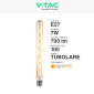 Immagine 3 - V-Tac VT-2008 Lampadina LED E27 7W T30 Tubolare Filament Vetro Ambrato - SKU 217144