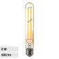 V-Tac VT-2006 Lampadina LED E27 6W T30 Tubolare Filament Vetro Ambrato - SKU 217143