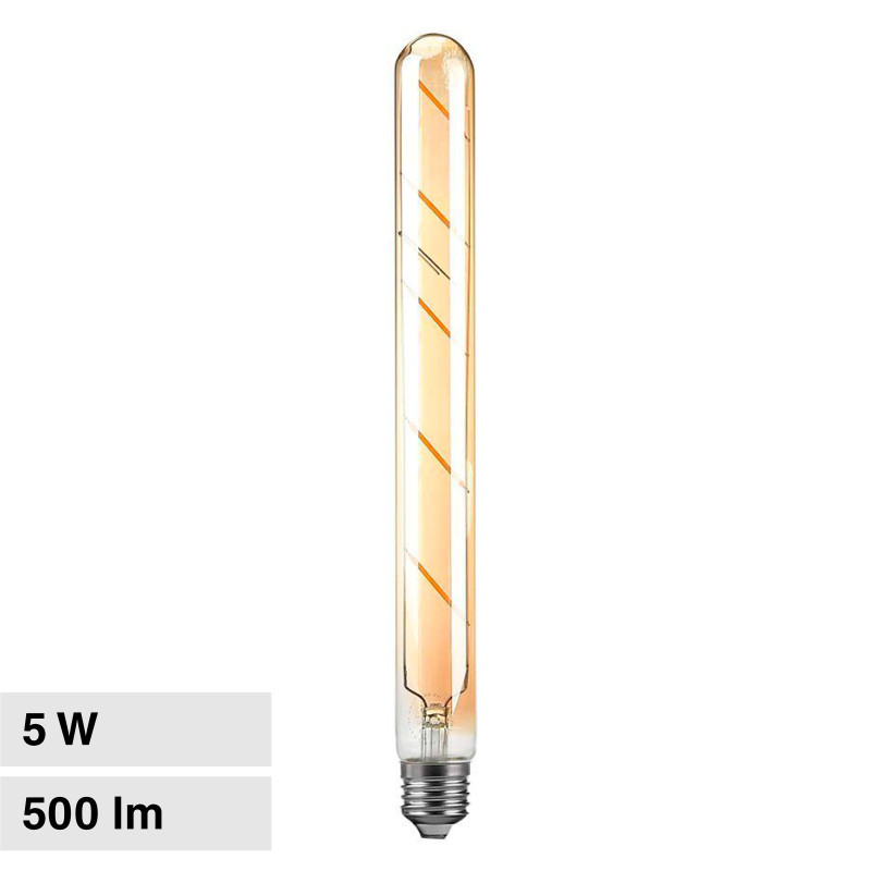 VT-2005 Lampadina LED E27 5W Bulb T30 Filament Vetro V-Tac