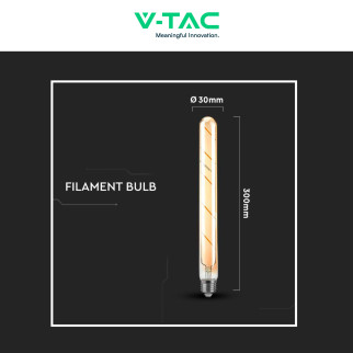 VT-2005 Lampadina LED E27 5W Bulb T30 Filament Vetro V-Tac