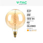 Immagine 3 - V-Tac VT-2158D Lampadina LED E27 8W G200 Globo Filament Dimmerabile Vetro Ambrato - SKU 217462