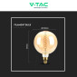 Immagine 6 - V-Tac VT-2158D Lampadina LED E27 8W G200 Globo Filament Dimmerabile Vetro Ambrato - SKU 217462