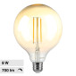 Immagine 1 - V-Tac VT-2018D Lampadina LED E27 8W Globo G125 Filament Vetro Ambrato Dimmerabile - SKU 217155