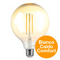 Immagine 2 - V-Tac VT-2018D Lampadina LED E27 8W Globo G125 Filament Vetro Ambrato Dimmerabile - SKU 217155