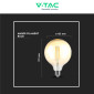 Immagine 7 - V-Tac VT-2018D Lampadina LED E27 8W Globo G125 Filament Vetro Ambrato Dimmerabile - SKU 217155