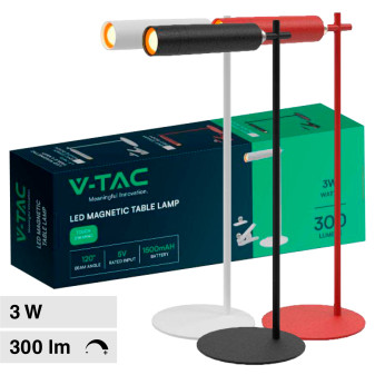 V-Tac VT-7413 Lampada LED 3in1 da Tavolo e da Parete 3W Magnetica...