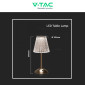 Immagine 6 - V-Tac VT-1033 Lampada LED da Tavolo 3in1 2,4W Ricaricabile Dimmerabile Colore Nickle Sand - SKU 10327