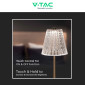 Immagine 8 - V-Tac VT-1033 Lampada LED da Tavolo 3in1 2,4W Ricaricabile Dimmerabile Colore Nickle Sand - SKU 10327