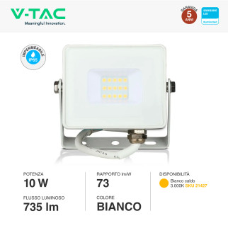VT-10 Faro LED Floodlight 10W SMD Chip Samsung IP65 V-Tac