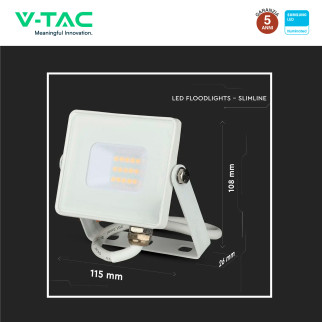 VT-10 Faro LED Floodlight 10W SMD Chip Samsung IP65 V-Tac