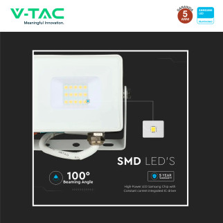 VT-10 Faro LED Floodlight 10W SMD Chip Samsung IP65 V-Tac