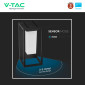 Immagine 6 - V-Tac VT-77 Lampada LED da Muro 2W SMD Samsung Sensore Movimento e Crepuscolare con Pannello Solare IP65 Grigia - SKU 21784