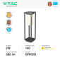 Immagine 2 - V-Tac VT-66 Lampada LED da Giardino 2W SMD Chip Samsung Bollard da Terra con Sensore e Pannello Solare IP65 Grigia - SKU 21785