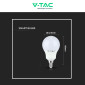 Immagine 6 - V-Tac Smart VT-2234 Lampadina LED E14 4,8W Bulb P45 MiniGlobo SMD RGB+W Dimmerabile con Telecomando - SKU 212775