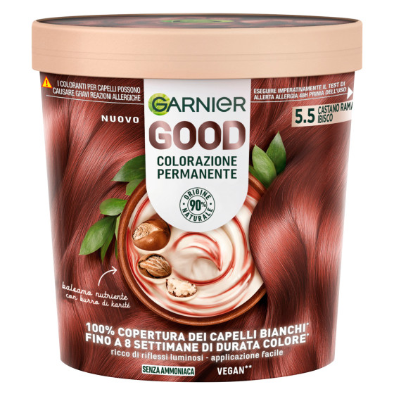 Garnier Good Tinta Permanente per Capelli Colore 5.5 Castano Ramato Garnier Good Tinta Permanente per Capelli Colore 5.5 Castano Ramato