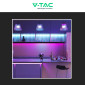 Immagine 5 - V-Tac Kit Striscia LED Flessibile 20W SMD RGB 30 LED/metro 12V Alimentatore Controller Telecomando - Bobina da 5m - SKU 212350