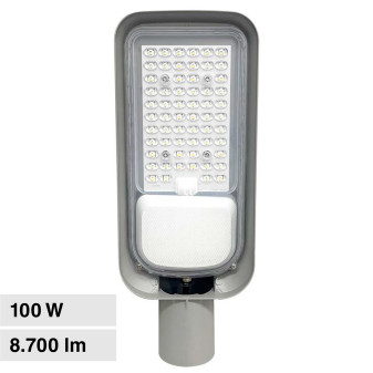 V-Tac VT-150100ST Lampada Stradale LED 100W SMD Lampione IP65 Colore Grigio -...