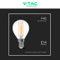 Immagine 9 - V-Tac VT-2466 Lampadina LED E14 6W MiniGlobo P45 Filament in Vetro Trasparente - SKU 212847