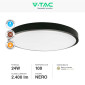 Immagine 2 - V-Tac VT-8624S Plafoniera LED Rotonda 24W SMD IP44 con Sensore di Movimento e Crepuscolare Colore Nero - SKU 7670